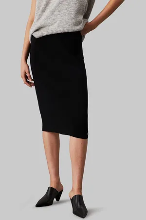Calvin Klein Jerseyrock WOVEN LABEL SWEATER SKIRT mit Logopatch