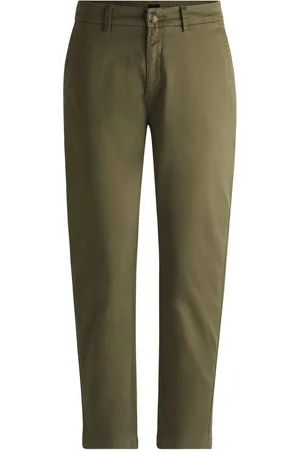 HUGO BOSS Webhose C_Tachini2-D mit Leder-Brandlabel am hinteren Bundabschluss