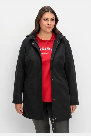 Sheego Outdoorjacke Große Größen mit gestreiftem Futter, wasserabweisend