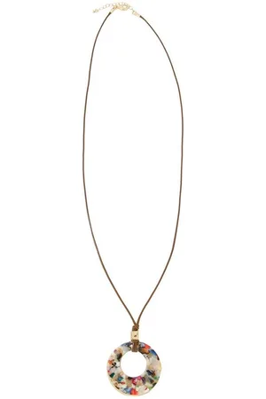 Ulla Popken Armband Longkette Kreis-Anhänger Textilband - Verkäufer: Popken Fashion Group