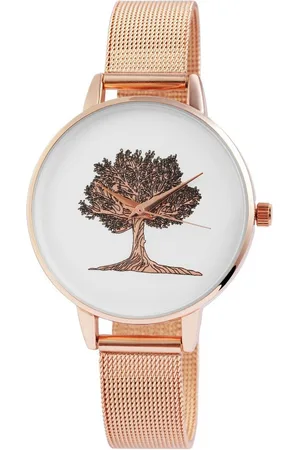 Karma Quarzuhr Armbanduhr Baum vers. Farben Edelstahl Damen Uhr Damenuhr, (Meshuhr verstellbares Armband Quarzwerk, Schwarz Silber, Schwarz Gold oder Roséfarben), Edelstahluhr Quarzuhr modern - Verkäufer: Sanixa