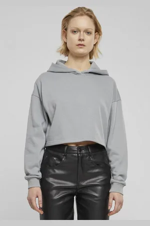 Urban classics Kapuzenpullover Damen Ladies Oversized Cropped Light Terry Hoodie (1-tlg)