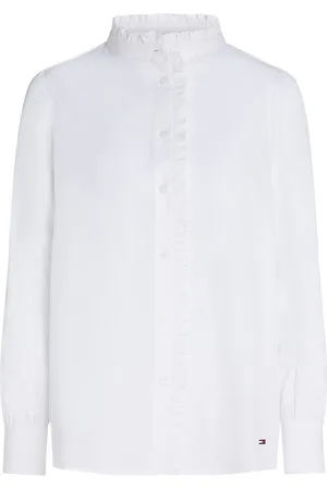 Tommy Hilfiger Shirtbluse COTTON FRILL RELAXED SHIRT mit Rüschen