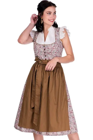 Alpenfee Dirndl Midi Dirndl 2tlg. - MOLLY - ocker - Verkäufer: Alpenwahnsinn Tracht & Lifestyle