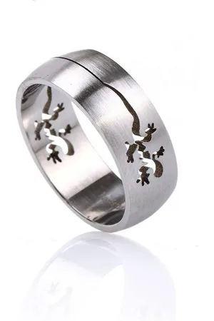 Karisma Trauring Edelstahl Ring Freundschaftsring Motiv Gecko Unisex, RSS41 - 54 (17.3) - Verkäufer: Schmuck