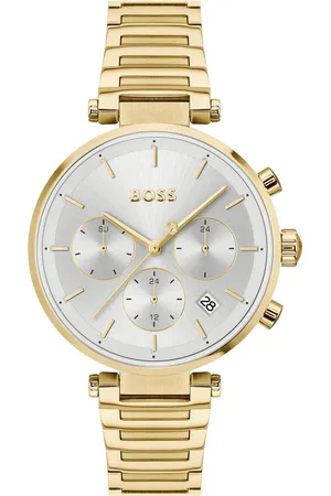 HUGO BOSS Multifunktionsuhr MAJESTY SPORT 1502775, Quarzuhr, Armbanduhr, Damenuhr, Edelstahlarmband, analog