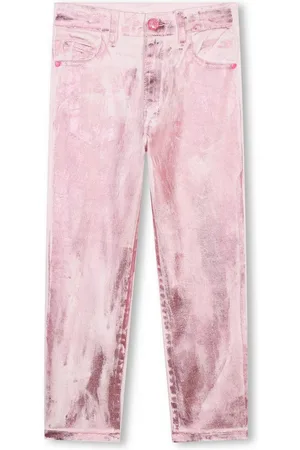 Billieblush Boyfriend-Hose rosa Hose glänzend Metallic-Effekt Gr. 4-12 Jahre - Verkäufer: coolkids-store