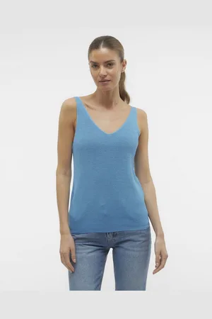 VERO MODA Shirttop Geripptes Struktur Top Ärmelloses Strick Oberteil VMNEWLEX VMNEWLEX SUN SL TOP GA NOOS - Verkäufer: ARIZONAS