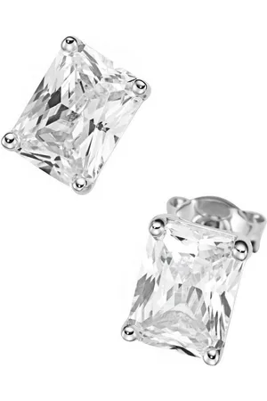 Giorgio Martello Paar Ohrstecker mit Zirkoniastein, Silber 925
