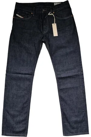 Diesel Gerade Jeans Waykee 0088Z RM014 (Regular Straight, Tiefdunkelblau 100% Baumwolle, Grau Stretch) 5-Pocket-Style - Verkäufer: style4family