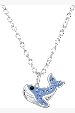 ALEXANDER YORK Kette mit Anhänger WAL Kristall blau, 2-tlg., 925 Sterling Silber - Verkäufer: