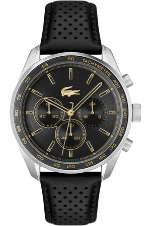Lacoste Chronograph BOSTON 2011379, Armbanduhr, Quarzuhr, Herrenuhr, Tag, Stoppfunktion, Lederarmband