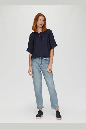 QS by s.Oliver 7/8-Jeans Ankle-Jeans Mom / Regular Fit / High Rise / Tapered Leg / Used-Effekt - Verkäufer: