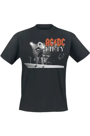 AC/DC Print-Shirt Fifty Live Männer T-Shirt schwarz. Band-Merch, Bands neu Top - Verkäufer: fanseller