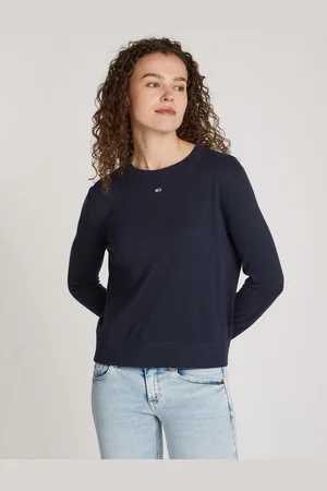 Tommy Hilfiger Strickpullover TJW ESSENTIAL CREW NECK SWEATER mit Logostickerei