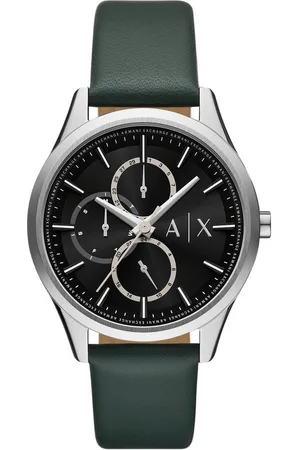 Armani Exchange Multifunktionsuhr AX1883, Armbanduhr, Herrenuhr, Lederarmband, analog, Tag, Wochentag