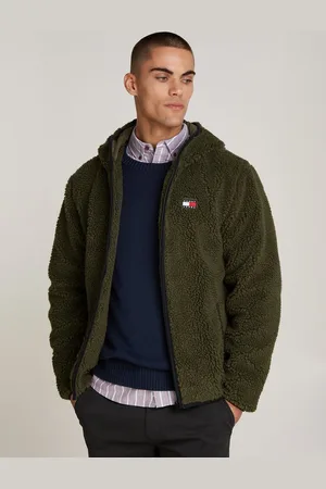 Tommy Hilfiger Sweatjacke TJM REG BADGE TEDDY ZIP TRU EXT Große Größen