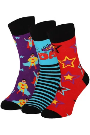 Apollo Socken Geschenkbox Super-Dad oder Best Dad (3er Pack) verschiedenfarbige Designs, perfekt zum Vatertag oder Geburtstag