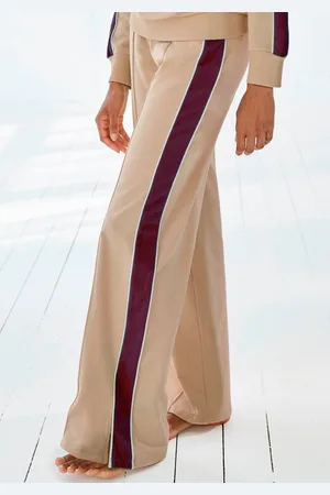 QS by s.Oliver Sweathose Loumngehose mit Kontraststreifen und Pipings, Loungewear
