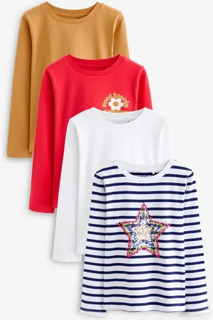 Next Langarmshirt Langarm-Shirts mit Stern und Pailetten, 4er-Pack (4-tlg) - Verkäufer: Germany GmbH