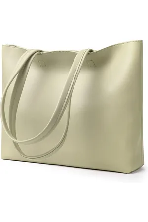 TAN.TOMI Shopper Damen Henkeltaschen, Einfache Handtaschen PVC Tote Shopper Bag, Handtasche für Arbeit, Schule, Einkauf mit Innentasche - Verkäufer: BORSETTA
