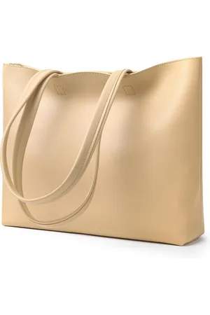 TAN.TOMI Shopper Damen Henkeltaschen, Einfache Handtaschen PVC Tote Shopper Bag, Handtasche für Arbeit, Schule, Einkauf mit Innentasche - Verkäufer: BORSETTA