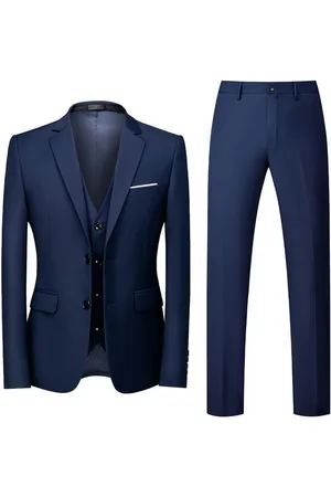 Allthemen Anzug (3 tlg) Herren Businessanzug Slim Fit Einreihig Zwei Knöpfe für Hochzeit - Verkäufer: