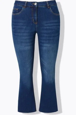 Angel of Style Regular-fit-Jeans 7/8-Jeans Claire Stretchkomfort geschnittener Saum - Verkäufer: Popken Fashion Group