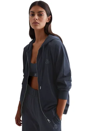 Marc O’ Polo Kapuzensweatjacke Heavy Jersey mit großer Kapuze
