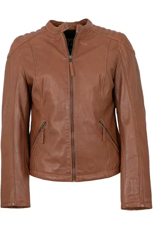 Jilani Lederjacke Laura - Damen Lederjacke Lammnappa cognac - Verkäufer: Lederjacken24