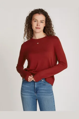 Tommy Hilfiger Strickpullover TJW ESSENTIAL CREW NECK SWEATER mit Logostickerei