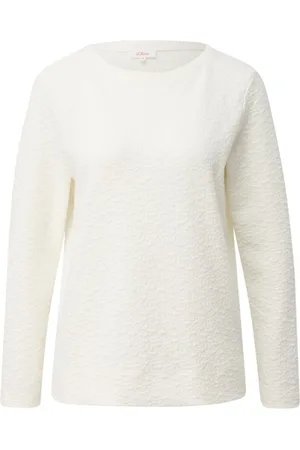 QS by s.Oliver Longsweatshirt mit Crinkle Optik