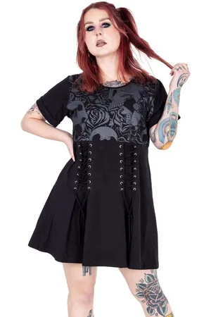 Vixxsin Minikleid Undying Skater Kleid Schnürung Gothic Goth - Verkäufer: Schompi Trading e.K.