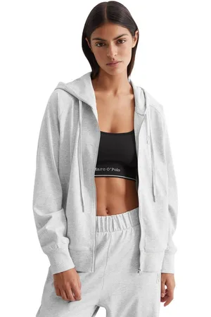 Marc O’ Polo Kapuzensweatjacke Heavy Jersey mit großer Kapuze