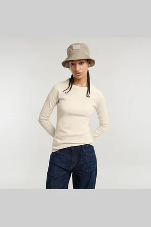 G-Star T-Shirt Slim Rib Keyhole mit Cut-Out hinten