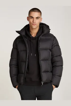 Calvin Klein Outdoorjacke HOODED QUILT PUFFER MW mit Logopatch