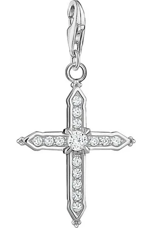 Thomas Sabo Charm-Einhänger Charm-Anhänger Kreuz, 1732-051-14, mit Zirkonia (synth)
