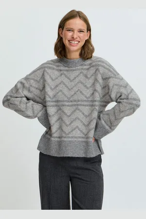B YOUNG Strickpullover BYOMEA GEOMETRIC JUMPER - strickpullover mit geometrischem Muster - Verkäufer: meinemarkenmode