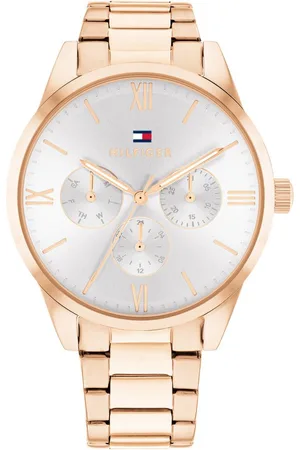 Tommy Hilfiger Multifunktionsuhr CAMILLE 1782747, Quarzuhr, Armbanduhr, Damenuhr, Edelstahlarmband,Datum
