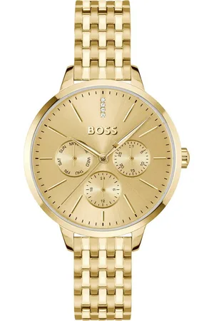 HUGO BOSS Multifunktionsuhr SYMPHONY 1502782, Quarzuhr, Armbanduhr, Damenuhr, Edelstahlarmband, analog