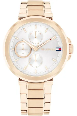 Tommy Hilfiger Multifunktionsuhr LORI 1782756, Quarzuhr, Armbanduhr, Damenuhr, Edelstahlarmband, Edelstahlarmband
