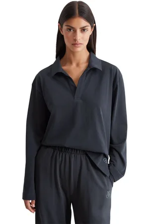 Marc O’ Polo Langarm-Poloshirt Heavy Jersey-Woven mit sportlichem Kragendesign