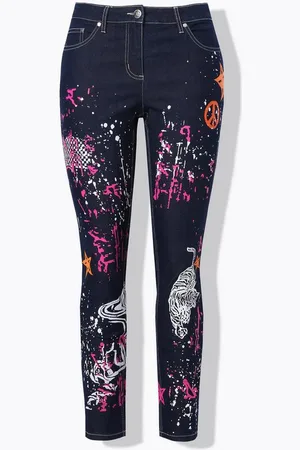 Angel of Style 5-Pocket-Jeans Jeans Slim Fit Print-Mix 5-Pocket - Verkäufer: Popken Fashion Group