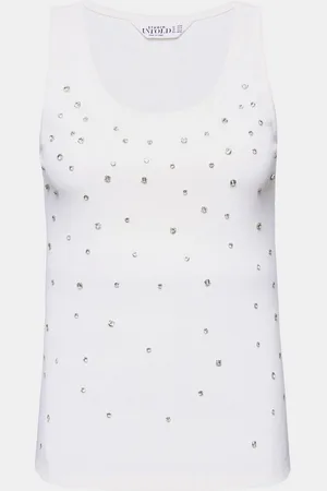 STUDIO UNTOLD Longtop Ripptop Slim Shape Vintage Look Strass - Verkäufer: Popken Fashion Group