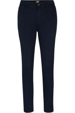 HUGO BOSS Webhose C_Tachini2-D mit Leder-Brandlabel am hinteren Bundabschluss