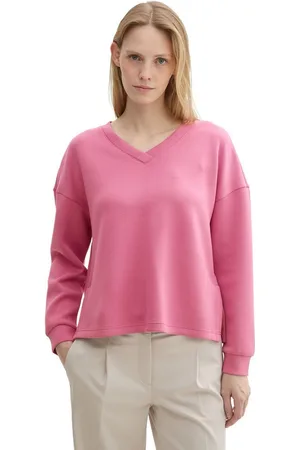 TOM TAILOR Sweatshirt Scuba mit V-Ausschnitt
