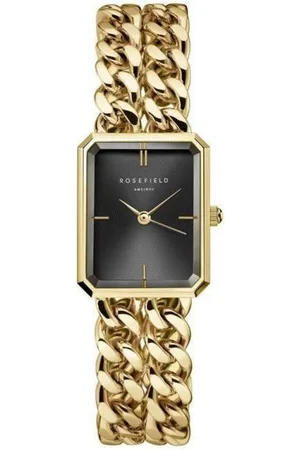 ROSEFIELD Quarzuhr Damenuhr Octagon XS Studio Kettenuhr Schwarz Gold SBGSG-O77 - Verkäufer: JUWELSTORE.de