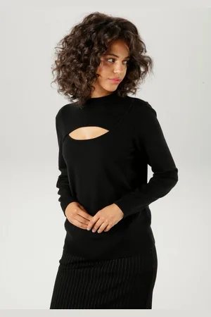 Aniston Strickpullover mit Cut-out am Dekolleté