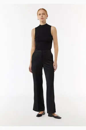 Comma, Stoffhose Leicht glänzende Hose mit Flared Leg und Schlitzdetails Schlitz - Verkäufer: s.Oliver
