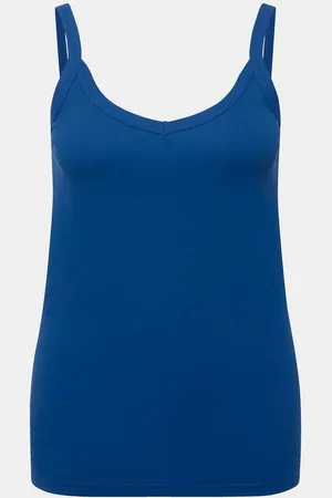 Ulla Popken Longtop Ripptop Slim V-Ausschnitt ärmellos schmale Träger - Verkäufer: Popken Fashion Group